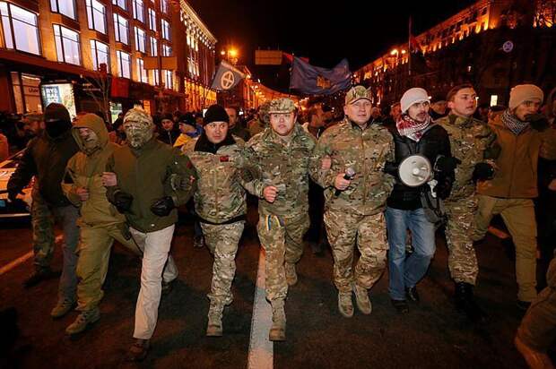В сети появилось видео беспорядков в Киеве