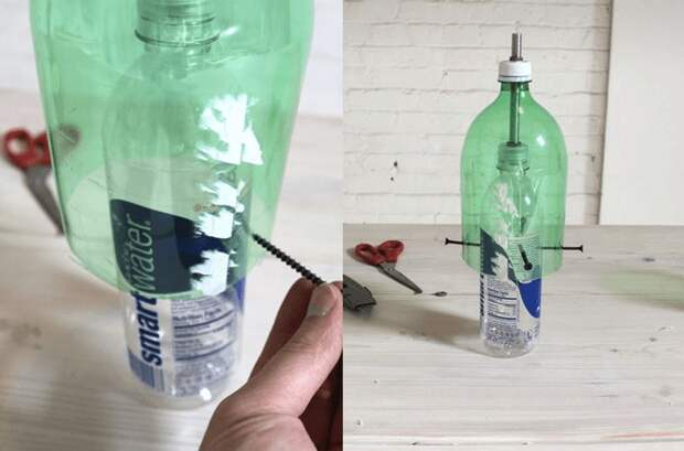 Светильник в стиле «модерн» из пластиковых бутылок