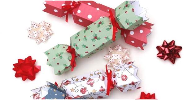 Подарочные коробочки и новогодние украшения из бумаги