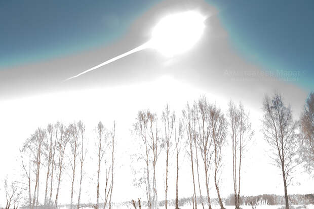 chebarkul06 Взрыв метеорита в небе над Челябинском (Чебаркульский метеорит). Полный фото отчет с комментариями