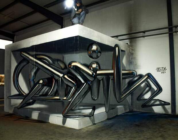 Зубодробительные 3D-граффити Серхио Одейта граффити, иллюзия, искусство, серхио одейт, улица, фото, художник