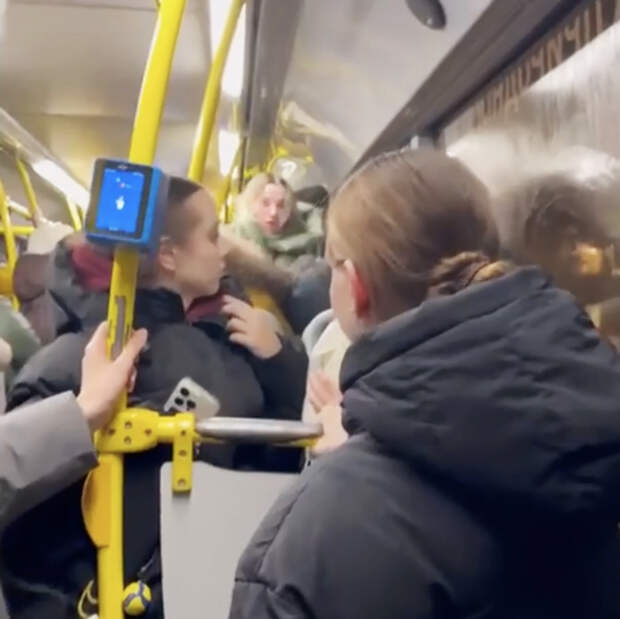 В российском городе беременная девушка подралась с пенсионером в автобусе