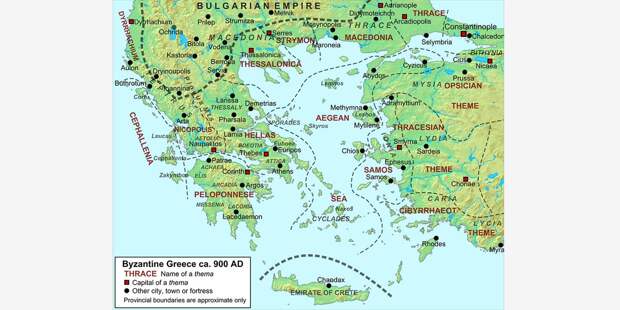 Положение византийской Греции век спустя после описанных событий