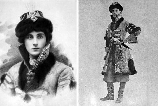 Феликс Юсупов на костюмированном балу в Зимнем дворце в 1903 году. Найти фото Юсупова в женском платье не представляется возможным)