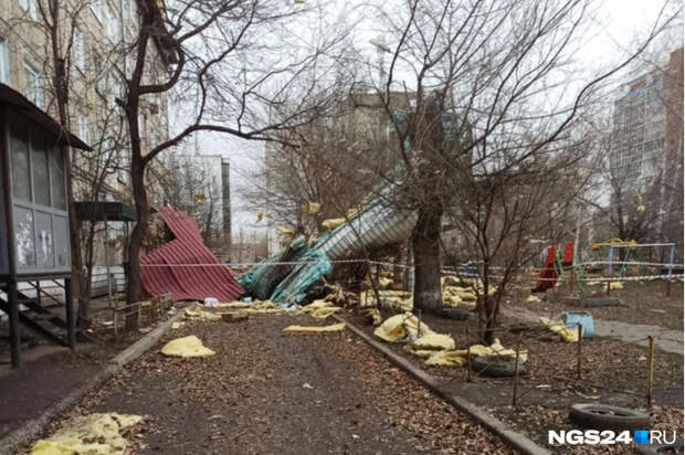 В Красноярском крае 64 поселка сидят без света после урагана