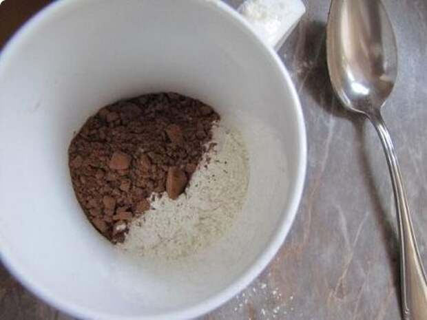 Какао с мукой
