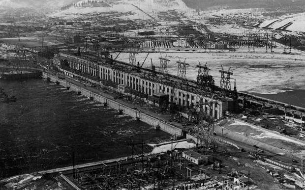 Строительство Куйбышевской ГЭС. 1950-57 гг.