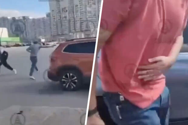 Появилось видео, как водитель Li Auto стреляет в мужчину у ТЦ в Петербурге