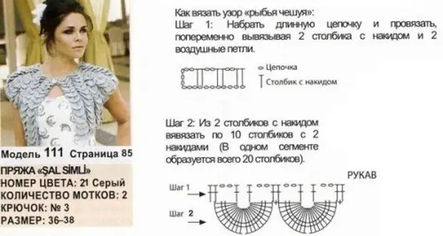 Узор крючком крокодиловая кожа схема и описание