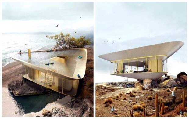 Концепция пляжного домика от студии от Anti Reality с бассейном на крыше (Summer House). | Фото: designyoutrust.com. Концепция пляжного домика от студии от Anti Reality с бассейном на крыше Summer House Фото designyoutrustcom