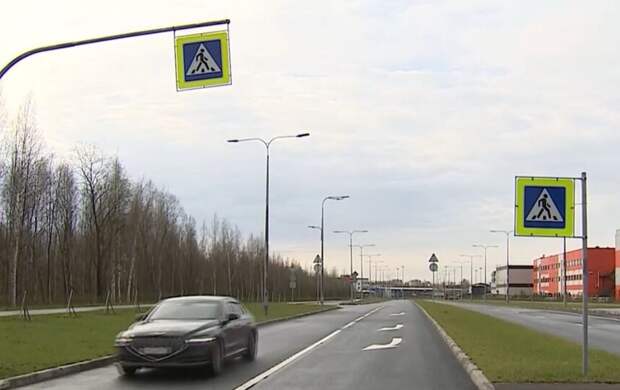 В промзоне "Ржевка" открыли новую четырехполосную дорогу