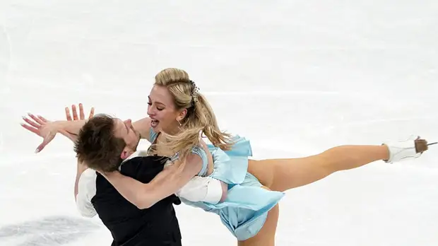 На одном дыхании: Синицина и Кацалапов выиграли ритм-танец у двух американских пар на ЧМ по фигурному катанию