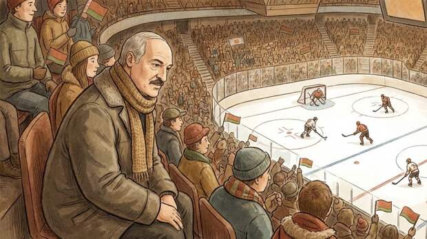 Лукашенко посетил первый матч минского «Динамо» в плей-офф КХЛ