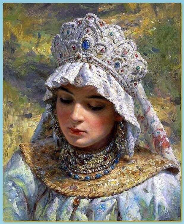 Константин Егорович Маковский (1839-1915) Русская красавица в кокошнике.jpg Константин Егорович Маковский (1839-1915) Русская красавица в кокошнике.jpg
