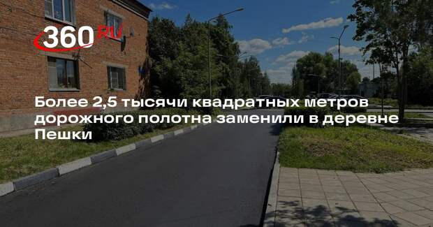 Более 2,5 тысячи квадратных метров дорожного полотна заменили в деревне Пешки