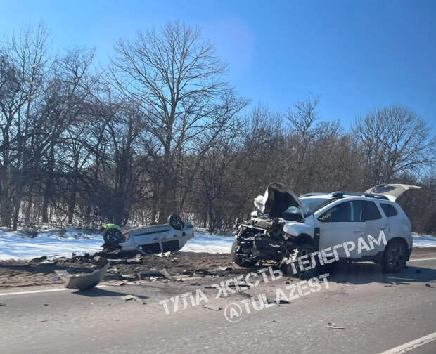 Жесткое ДТП с перевертышем произошло в Тепло-Огаревском районе