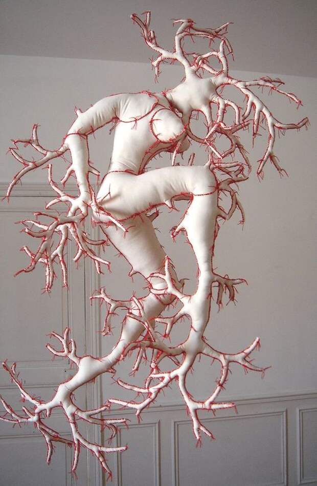 Текстильная скульптура Armelle Blary - Daphnе искусство, скульптура, странное