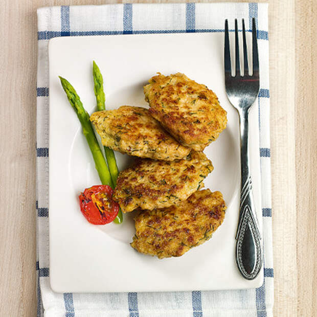 Ленивые оладушки с куриным фаршем
