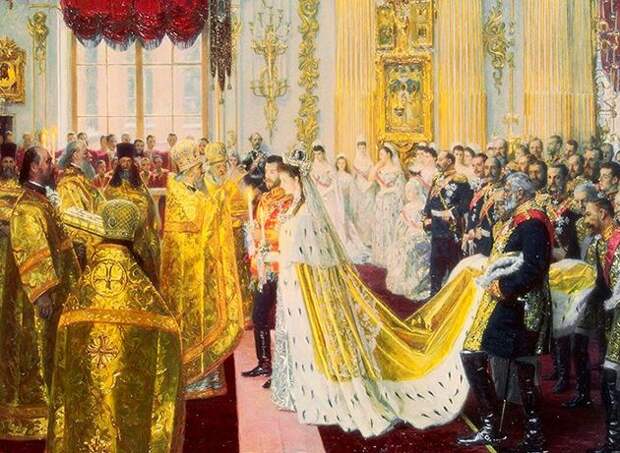 Л. Туксен. Свадьба императора Николая II и великой княгини Александры Фёдоровны