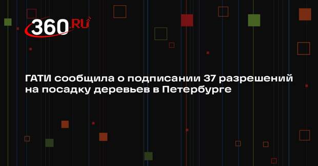ГАТИ сообщила о подписании 37 разрешений на посадку деревьев в Петербурге