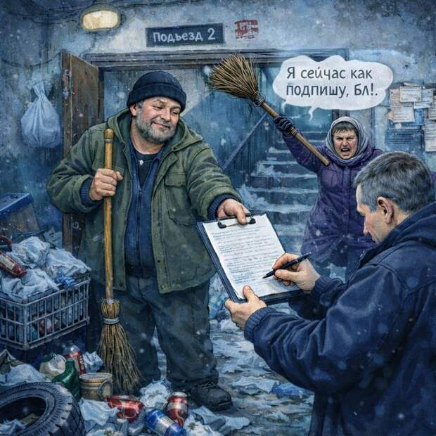 Смышлёные дворники появились в Макеевке.