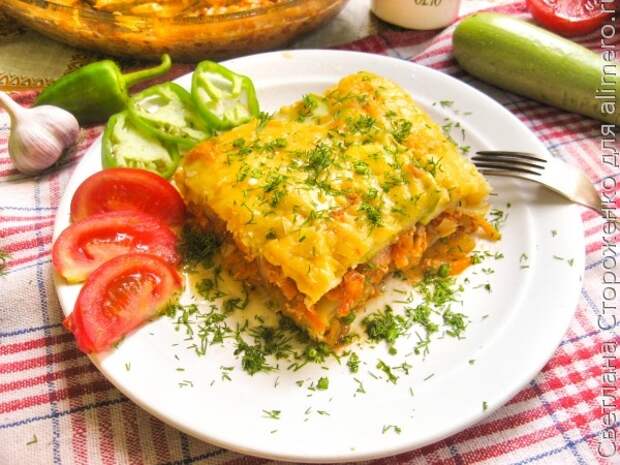 Лазанья из кабачков для стройных и красивых
