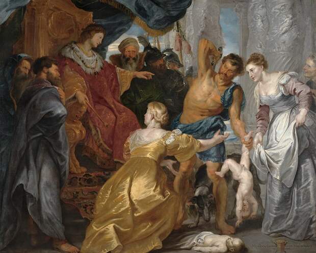 Копенгаген (СМК) Датская национальная галерея - Peter Paul Rubens (1577-1640) - The Judgement of Solomon, C. 1617
