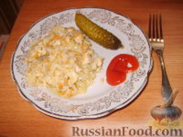 Фото к рецепту: Ленивые голубцы с курицей
