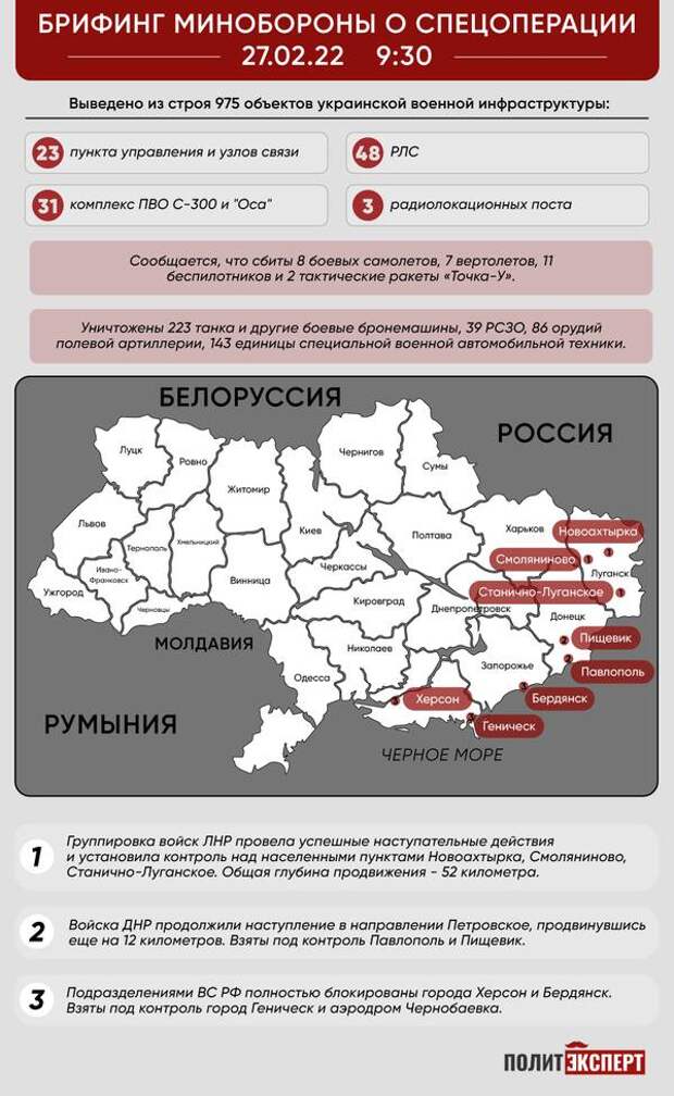 Карта проведения спецоперации