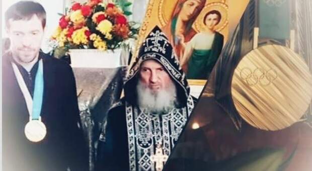 Схиигумен Сергий (Романов) в женском монастыре получил золотую медаль хоккеиста Павла Дацюка