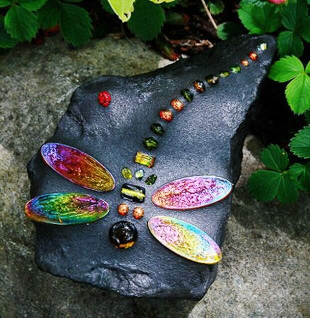 DIY - Mosaic dragonfly: 