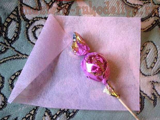 Мастер-класс по букетам из конфет: Тюльпаны из фетра