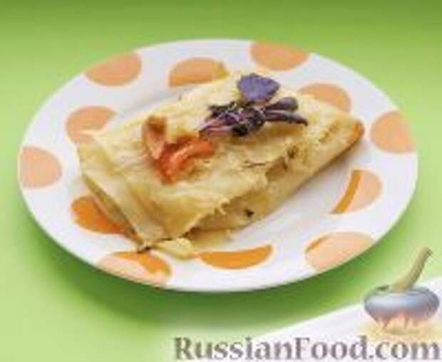 Фото к рецепту: Каннеллони по-милански, с кабачком, сыром и базиликом