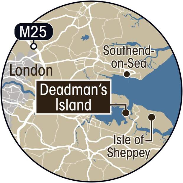 Остров мертвеца с человеческими останками в Великобритании