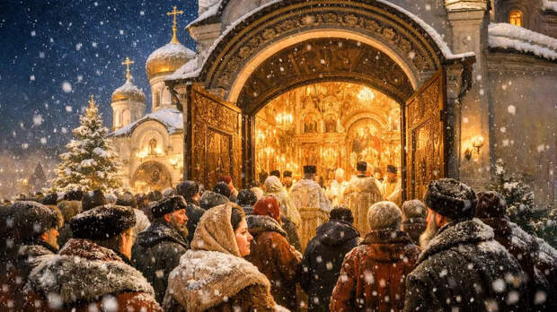Русское Рождество. Прямая трансляция: Богослужение в Храме Христа Спасителя