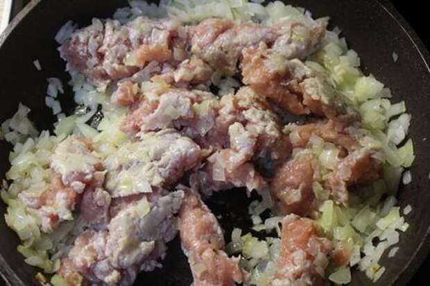 Пирог с мясом (тесто на кефире). Этап: 3