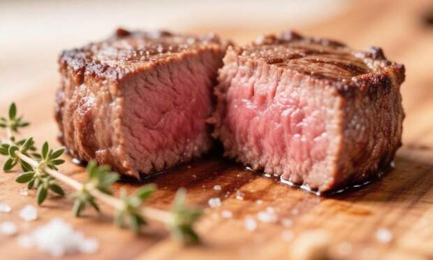 Что за жидкость вытекает из стейка средней прожарки. Подсказка: это не кровь