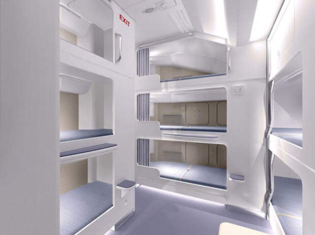 Конструкции зонах отдыха на борту A380