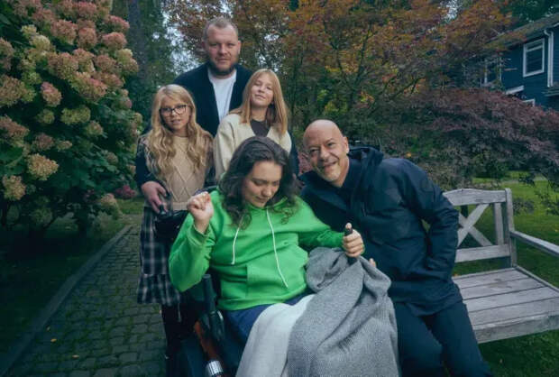 Фёдор Бондарчук с дочерью Варварой, сыном Сергеем и внучками