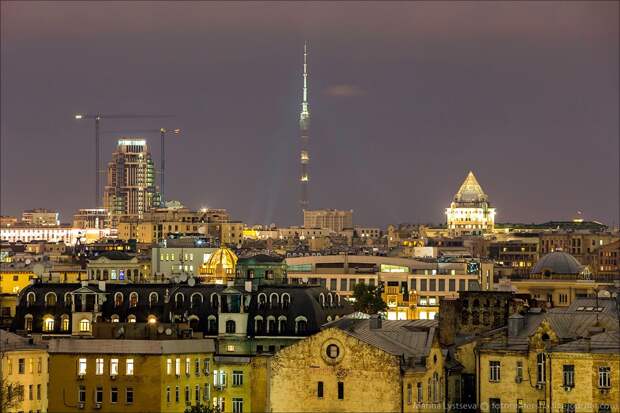 Вечерняя Москва сверху с ХХС MskCCSroof06 Вечерняя Москва сверху с ХХС