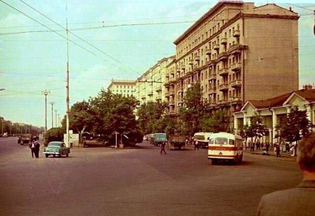 Ленинградский проспект. 1964г. СССР, ностальгия, улицы Москвы