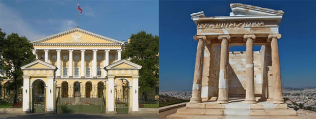 Архитектура классицизма и античности.