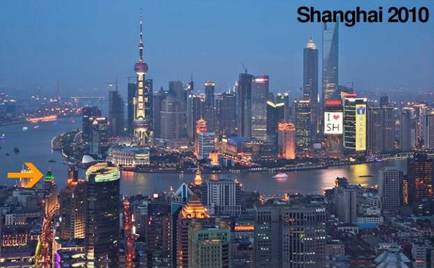 Шанхай в 2010 году. Шанхай в 2010 году.