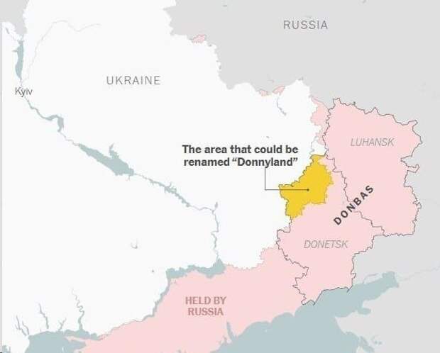 Украина предложила США переименовать часть Донбасса в «Донниленд» в честь Трампа