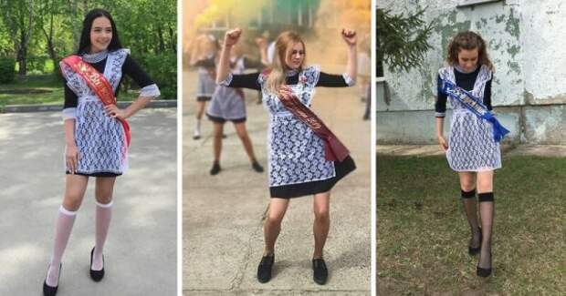Каблуки, чулки, банты. Ослепительные выпускницы школ 2019 года
