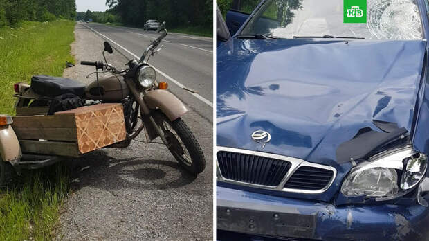 Мотоциклист из Кузбасса столкнулся с машиной и убежал: 5 пострадавших