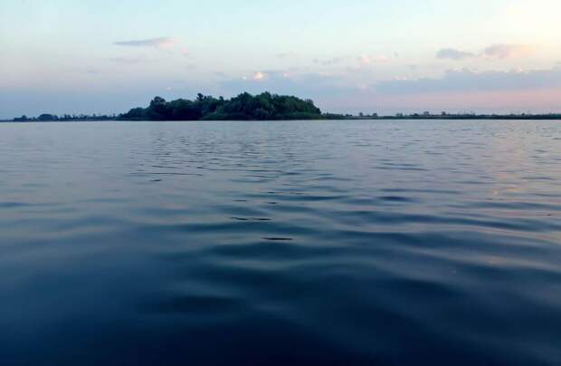 Вечер на реке Волга, фото