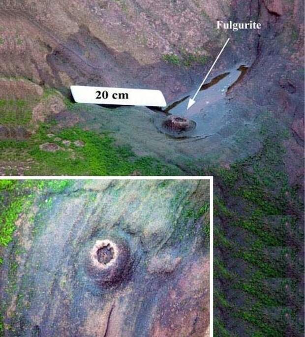Нашли даже ископаемый фульгурит в Шотландии, ему более 250 млн лет естественно-научно, интересно, молния, природа, стихия, удар молнии