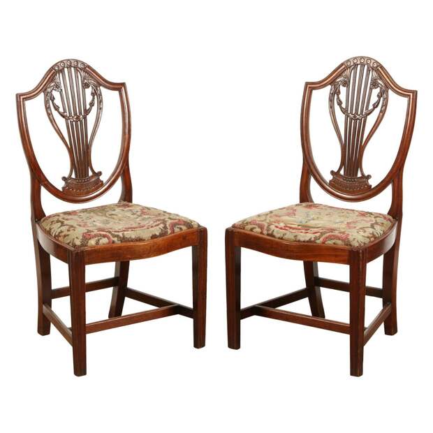 Pair of Early Georgian Chairs For Sale at 1stDibs