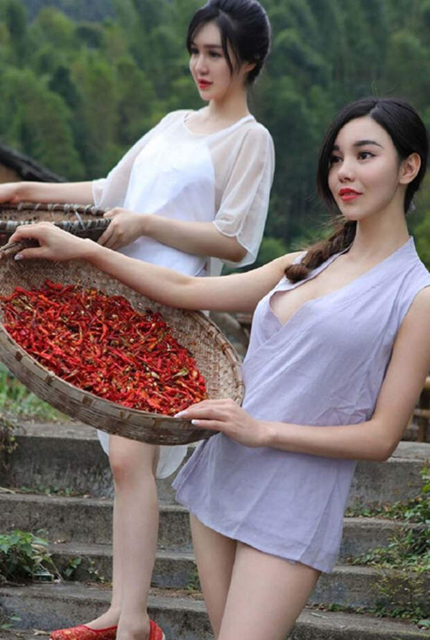 Вот так выглядят обычные девушки из китайской деревни. Срочно переезжаем!